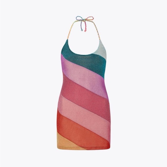 Kurt Geiger Colorful Halter Mini Dress - Picture 5 of 5